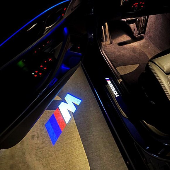 4 PK Car Door, Courtesy Welcome Light, Puddle Light, Step Lights - M LOGO - Picture 1 of 6